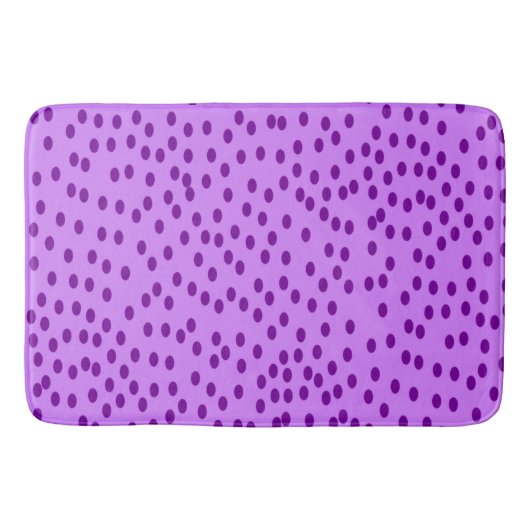 Lavendel Paarse polka stippen Badmat (Voorkant)