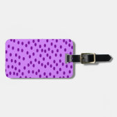 Lavendel Paarse polka stippen Bagagelabel (Voorkant horizontaal)