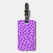 Lavendel Paarse polka stippen Bagagelabel (Voorkant verticaal)