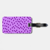 Lavendel Paarse polka stippen Bagagelabel (Achterkant horizontaal)