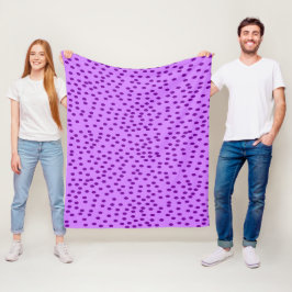 Lavendel Paarse polka stippen Fleece Deken