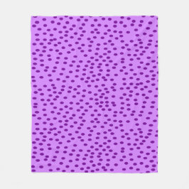 Lavendel Paarse polka stippen Fleece Deken