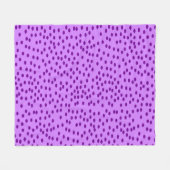 Lavendel Paarse polka stippen Fleece Deken (Voorkant (Horizontaal))