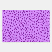Lavendel Paarse polka stippen Inpakpapier Vel (Voorkant 3)