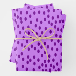 Lavendel Paarse polka stippen Inpakpapier Vel