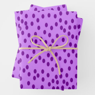 Lavendel Paarse polka stippen Inpakpapier Vel