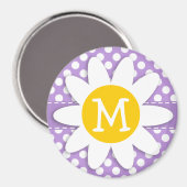 Lavendel Paarse polka stippen Magneet (Voorkant / Achterkant)
