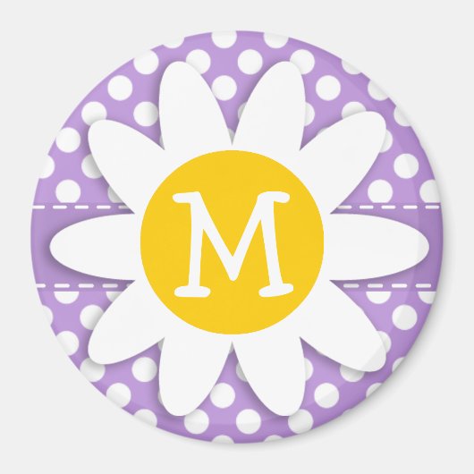 Lavendel Paarse polka stippen Magneet (Voorkant)