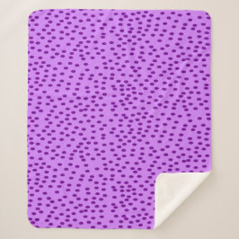 Lavendel Paarse polka stippen Sherpa Deken