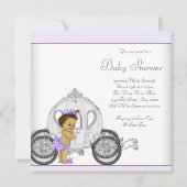 Lavendel Paarse Princess Baby shower Kaart (Achterkant)