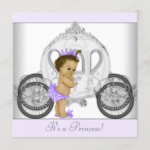 Lavendel Paarse Princess Baby shower Kaart