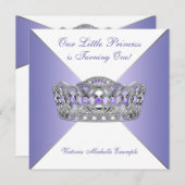 Lavendel Paarse prinses eerste verjaardag Kaart (Voorkant / Achterkant)