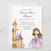 Lavendel Paarse prinses magische verjaardag Kaart (Voorkant)