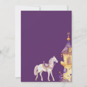 Lavendel Paarse prinses magische verjaardag Kaart (Achterkant)