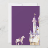 Lavendel Paarse Prinses Verjaardag Kaart (Achterkant)