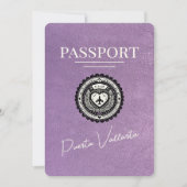 Lavendel Paarse Puerta Vallarta Paspoort Save The Date (Voorkant)