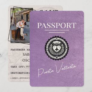 Lavendel Paarse Puerta Vallarta Paspoort Save The Date