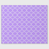 Lavendel Paarse Quatrefoil geometrisch patroon Cadeaupapier (Vlak)