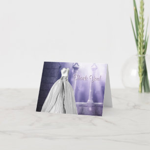 Lavendel Paarse Quinceanera Dank u kaarten