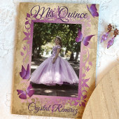 Lavendel Paarse Quinceanera Uitnodiging