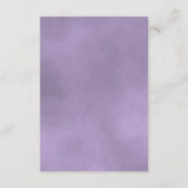 Lavendel Paarse Roos bruiloft details QR-code Informatiekaartje (Achterkant)