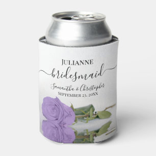 Lavendel Paarse Roos Elegante bruidsmeisje bruilof Blikjeskoeler