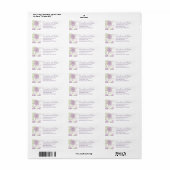 Lavendel Paarse Roos Huwelijk Retouradres Labels (Full Sheet)