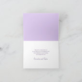 Lavendel Paarse Roos Trouw Dank Je Kaart (Binnen)