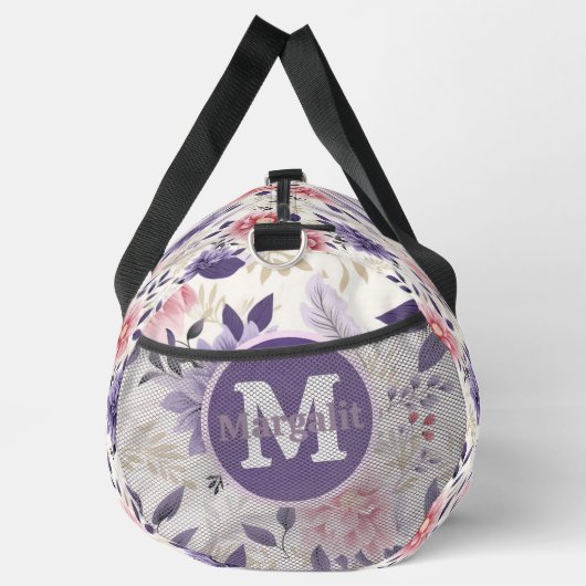 Lavendel Paarse roze bloemig groot Plunjezak (Rechts)