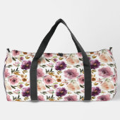 Lavendel Paarse roze bloemige Rozen groot Plunjezak (Achterkant)