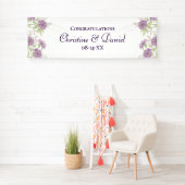 Lavendel Paarse Roze Huwelijk Spandoek (Insitu)