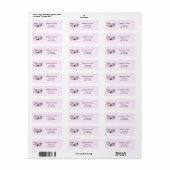 Lavendel paarse roze rozen bloemen retour adres etiket (Full Sheet)