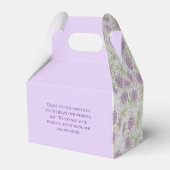 Lavendel Paarse Rozen Bruiloft Bedankdoosjes (Achterkant)