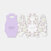 Lavendel Paarse Rozen Bruiloft Bedankdoosjes (Uitgevouwen)