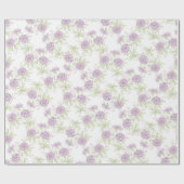 Lavendel Paarse Rozen Bruiloft Cadeaupapier (Vlak)