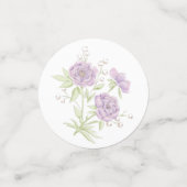Lavendel Paarse Rozen Bruiloft Confetti (Kleine voorkant)