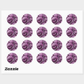 LAVENDEL PAARSE Rozen - Bruiloft Envelope Seal Ronde Sticker (Vel)