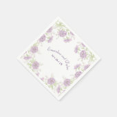 Lavendel Paarse Rozen Bruiloft Servet (Hoek)