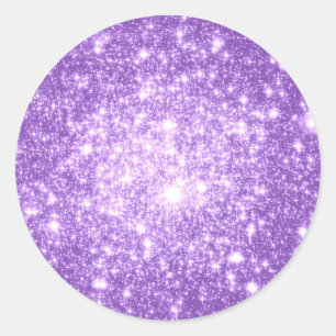 Lavendel Paarse sterren Ronde Sticker