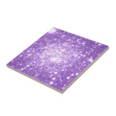 Lavendel Paarse sterren Tegeltje (Zijkant)