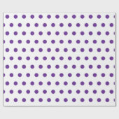 Lavendel Paarse Stippenpatroon Wit Cadeaupapier (Vlak)