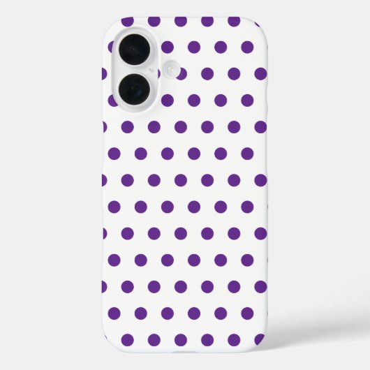 Lavendel Paarse Stippenpatroon Wit Case-Mate iPhone Case (Achterkant)