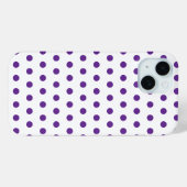 Lavendel Paarse Stippenpatroon Wit Case-Mate iPhone Case (Achterkant (horizontaal))
