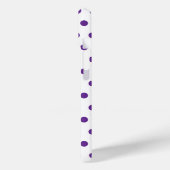 Lavendel Paarse Stippenpatroon Wit Case-Mate iPhone Case (Achterkant / Links)