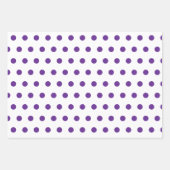 Lavendel Paarse Stippenpatroon Wit Inpakpapier Vel (Voorkant 2)