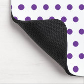 Lavendel Paarse Stippenpatroon Wit Muismat (Hoek)