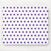 Lavendel Paarse Stippenpatroon Wit Muismat (Voorkant)