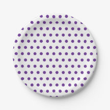 Lavendel Paarse Stippenpatroon Wit