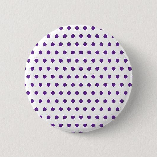 Lavendel Paarse Stippenpatroon Wit Ronde Button 5,7 Cm (Voorkant)