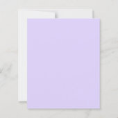 Lavendel paarse strik verjaardagsuitnodiging (Achterkant)